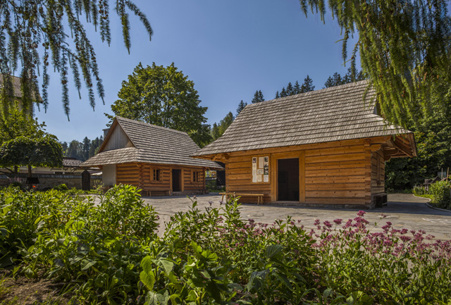 Wooden construction enclave at Beskid Museum